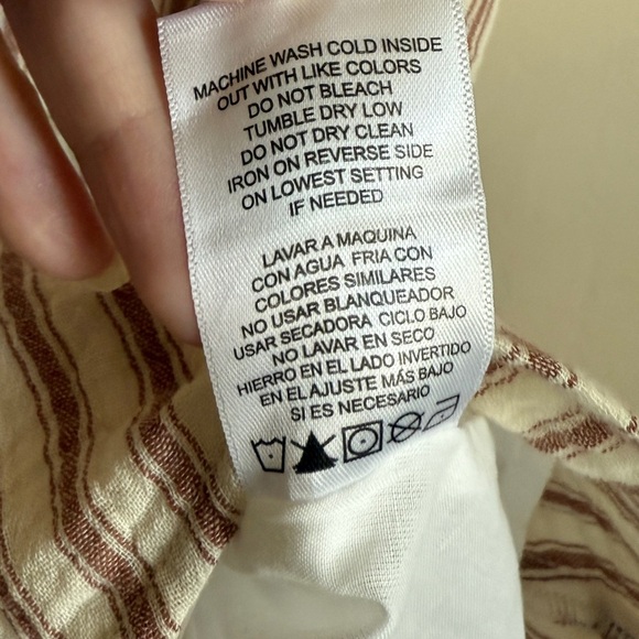 Every Women’s Striped Cotton Dolman Sleeve Boho Flowy Dress Striped Cream Medium - Picture 5 of 10